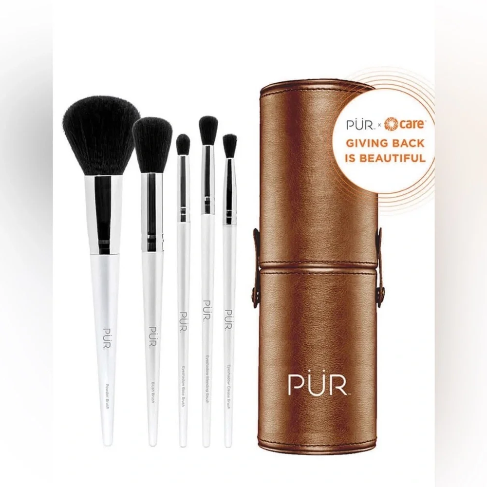 Pur X Care 5-Piece Brush Set w/Holder NEW